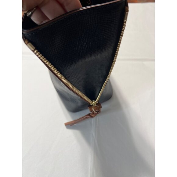 Vintage Dooney & Bourke Black & Tan Leather Satchel - Picture 11 of 13